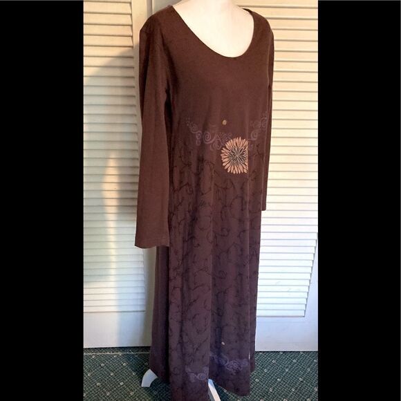 Vintage 90’s hippie boho Fall maxi dress Small - Picture 2 of 6